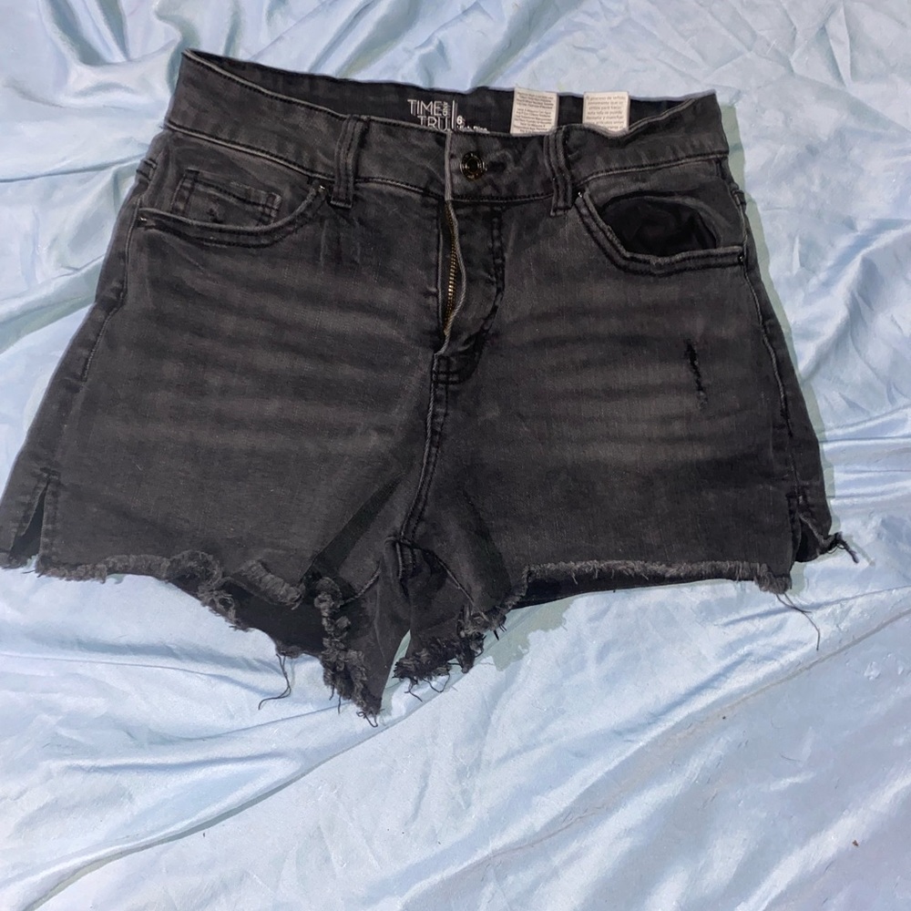Black Denim Shorts